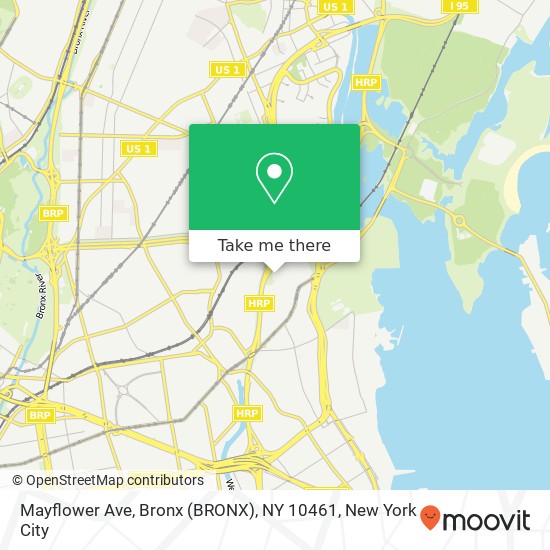 Mapa de Mayflower Ave, Bronx (BRONX), NY 10461