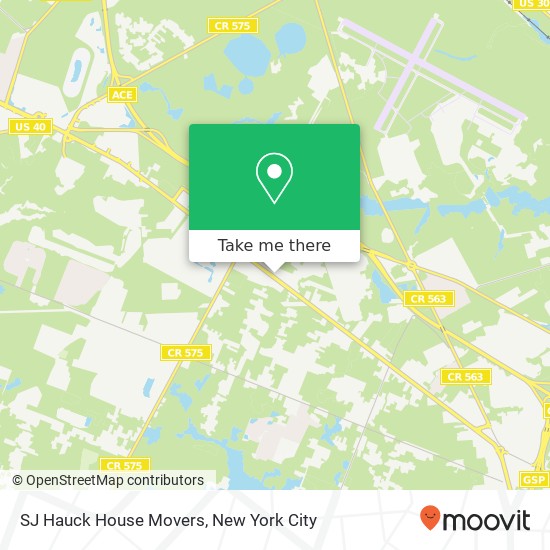 Mapa de SJ Hauck House Movers, 6206 Black Horse Pike