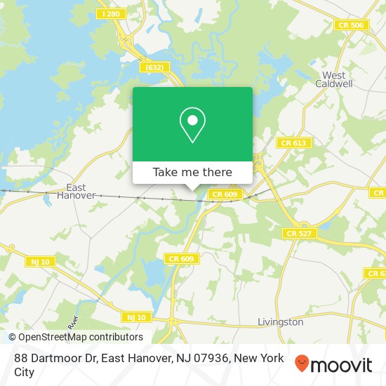 88 Dartmoor Dr, East Hanover, NJ 07936 map