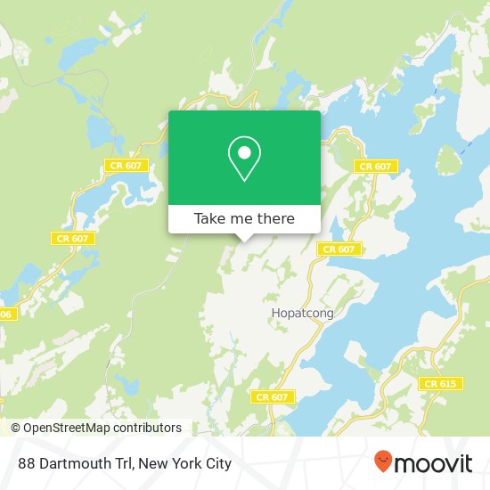 Mapa de 88 Dartmouth Trl, Hopatcong, NJ 07843