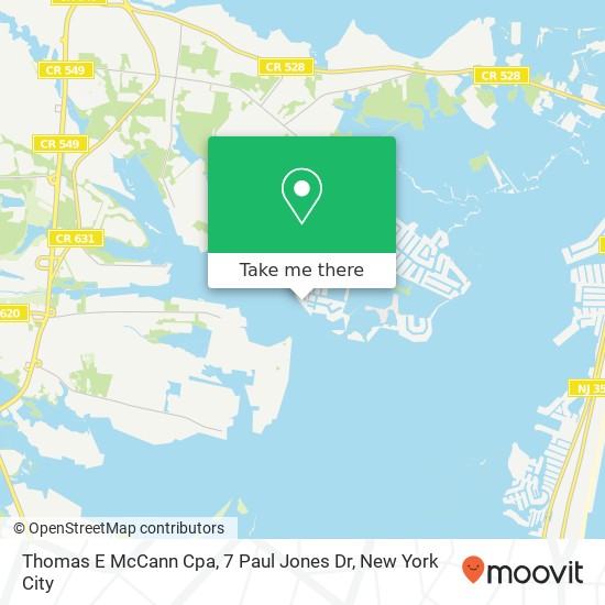 Mapa de Thomas E McCann Cpa, 7 Paul Jones Dr