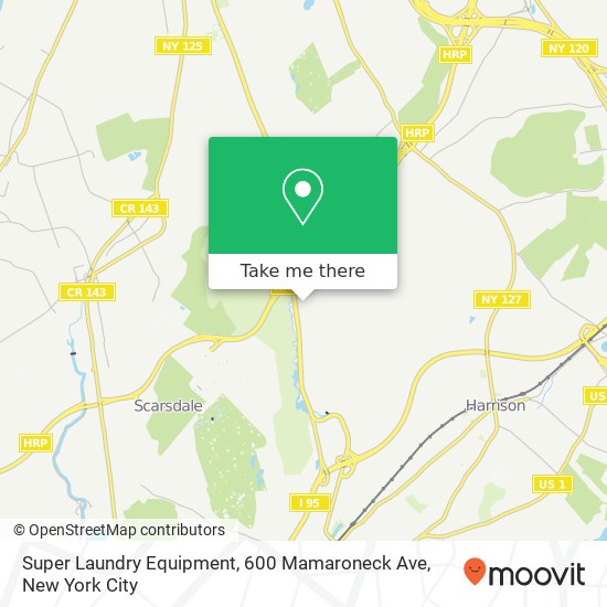 Mapa de Super Laundry Equipment, 600 Mamaroneck Ave