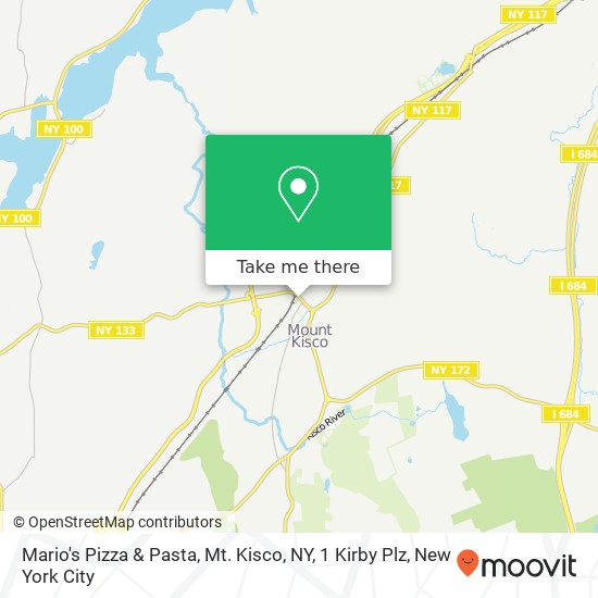 Mapa de Mario's Pizza & Pasta, Mt. Kisco, NY, 1 Kirby Plz
