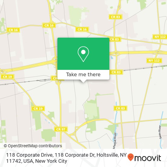 118 Corporate Drive, 118 Corporate Dr, Holtsville, NY 11742, USA map