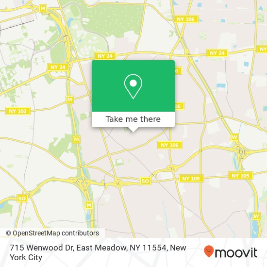 Mapa de 715 Wenwood Dr, East Meadow, NY 11554