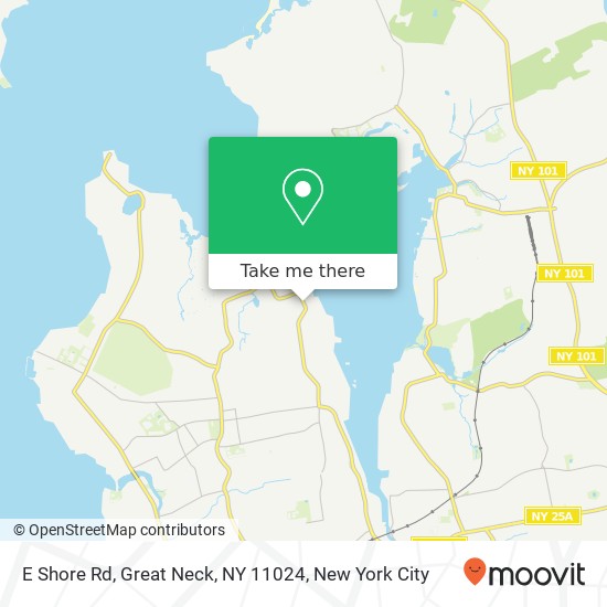 Mapa de E Shore Rd, Great Neck, NY 11024