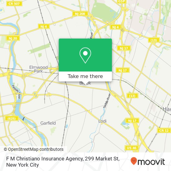 F M Christiano Insurance Agency, 299 Market St map