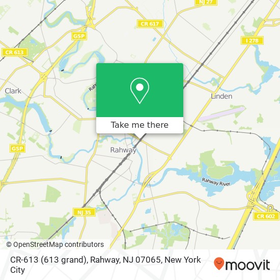 Mapa de CR-613 (613 grand), Rahway, NJ 07065