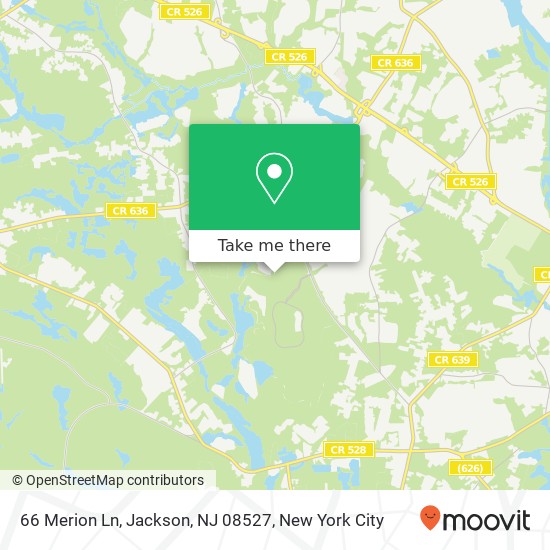 Mapa de 66 Merion Ln, Jackson, NJ 08527