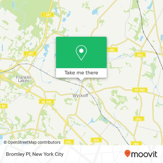 Mapa de Bromley Pl, Wyckoff, NJ 07481