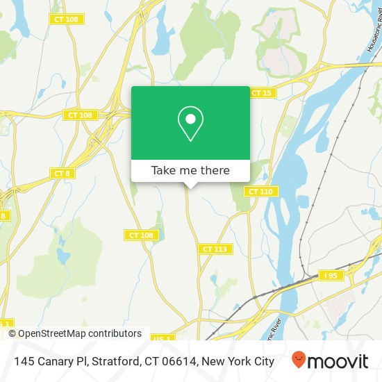 Mapa de 145 Canary Pl, Stratford, CT 06614