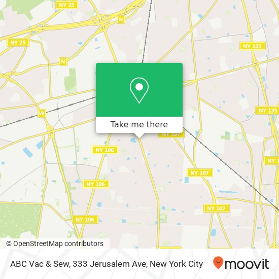 Mapa de ABC Vac & Sew, 333 Jerusalem Ave