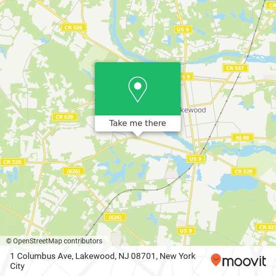 1 Columbus Ave, Lakewood, NJ 08701 map