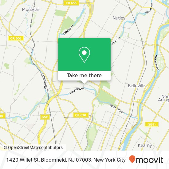 1420 Willet St, Bloomfield, NJ 07003 map