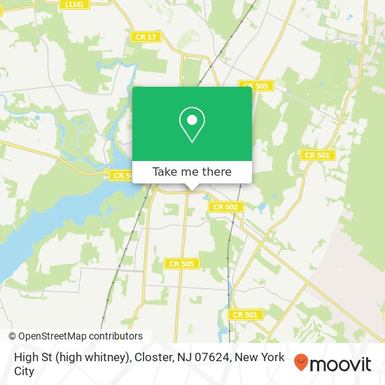 Mapa de High St (high whitney), Closter, NJ 07624