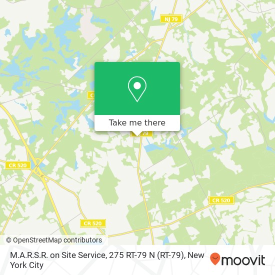 Mapa de M.A.R.S.R. on Site Service, 275 RT-79 N
