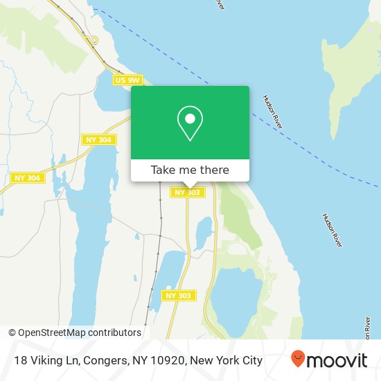 Mapa de 18 Viking Ln, Congers, NY 10920