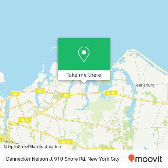 Dannecker Nelson J, 910 Shore Rd map