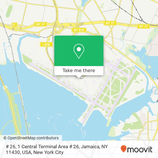 Mapa de # 26, 1 Central Terminal Area # 26, Jamaica, NY 11430, USA