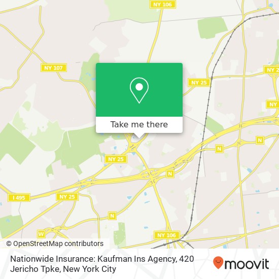 Mapa de Nationwide Insurance: Kaufman Ins Agency, 420 Jericho Tpke