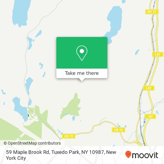 59 Maple Brook Rd, Tuxedo Park, NY 10987 map