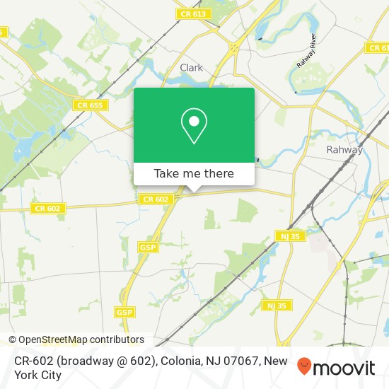 CR-602 (broadway @ 602), Colonia, NJ 07067 map