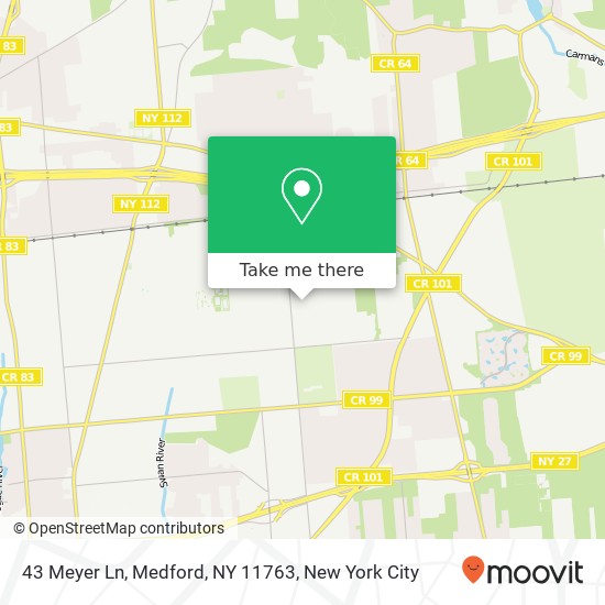 Mapa de 43 Meyer Ln, Medford, NY 11763