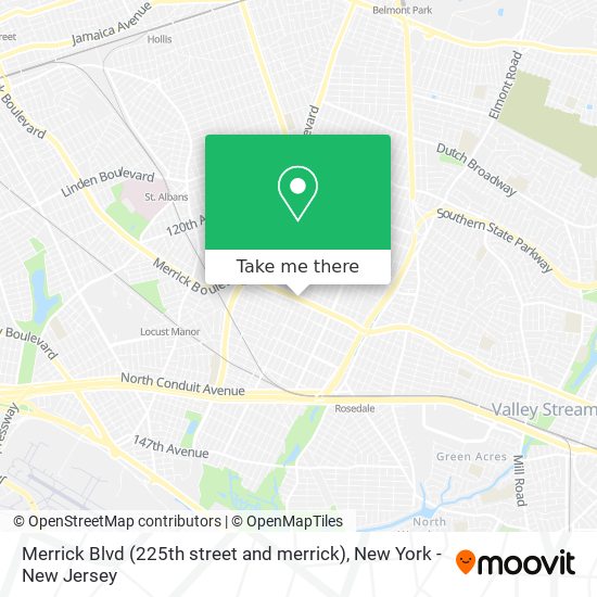 Mapa de Merrick Blvd (225th street and merrick)