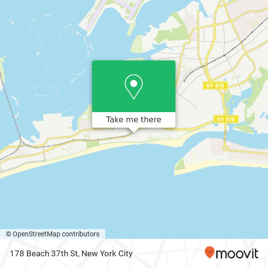 Mapa de 178 Beach 37th St, Far Rockaway, NY 11691