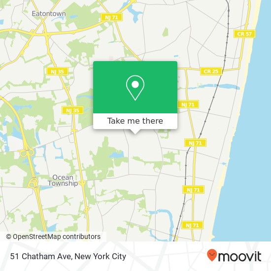 Mapa de 51 Chatham Ave, Oakhurst (Ocean Twp (Monmouth county)), NJ 07755