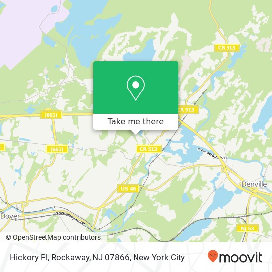 Mapa de Hickory Pl, Rockaway, NJ 07866