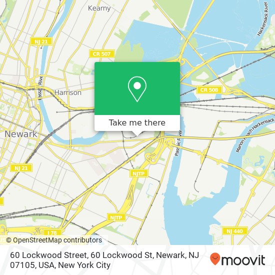 60 Lockwood Street, 60 Lockwood St, Newark, NJ 07105, USA map