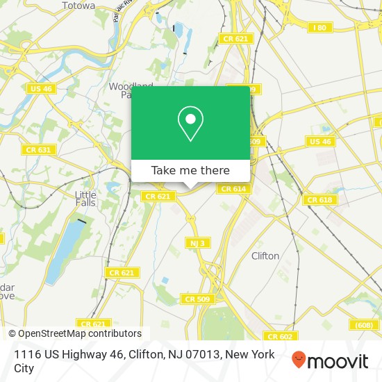 Mapa de 1116 US Highway 46, Clifton, NJ 07013