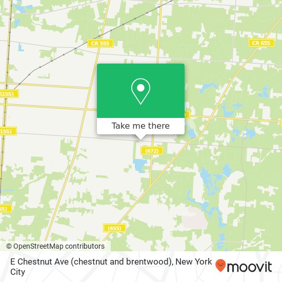 Mapa de E Chestnut Ave (chestnut and brentwood), Vineland, NJ 08361