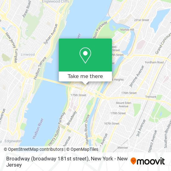 Mapa de Broadway (broadway 181st street)