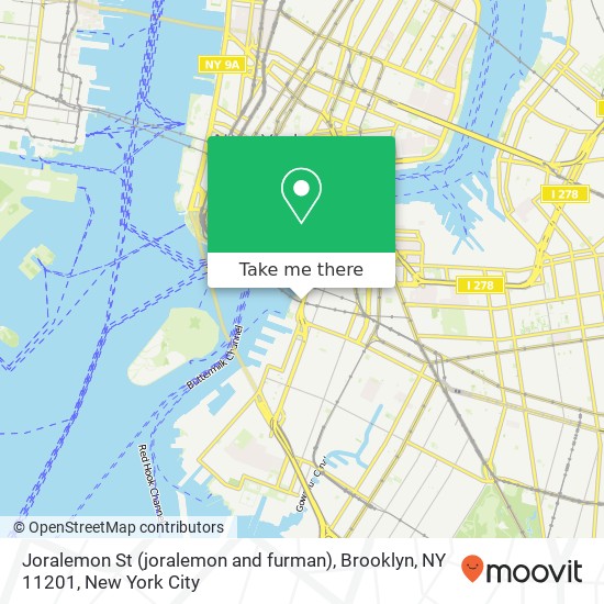 Joralemon St (joralemon and furman), Brooklyn, NY 11201 map