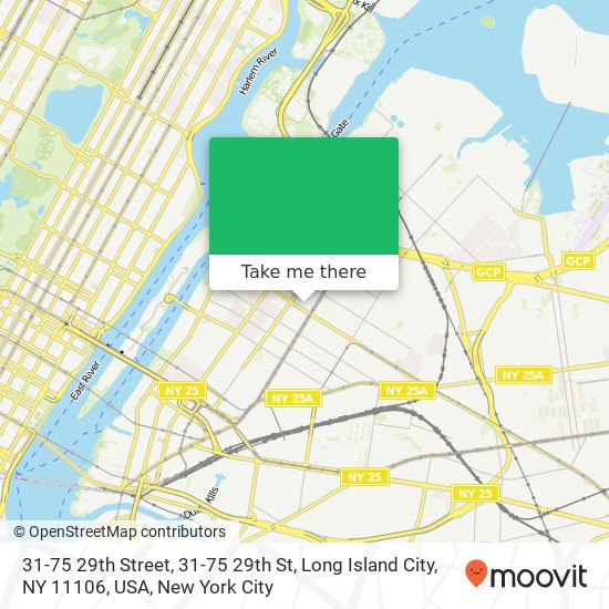 Mapa de 31-75 29th Street, 31-75 29th St, Long Island City, NY 11106, USA