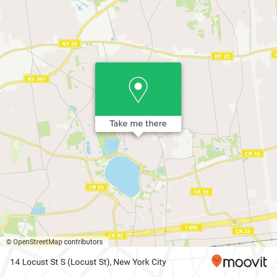 Mapa de 14 Locust St S (Locust St), Lake Grove, NY 11755