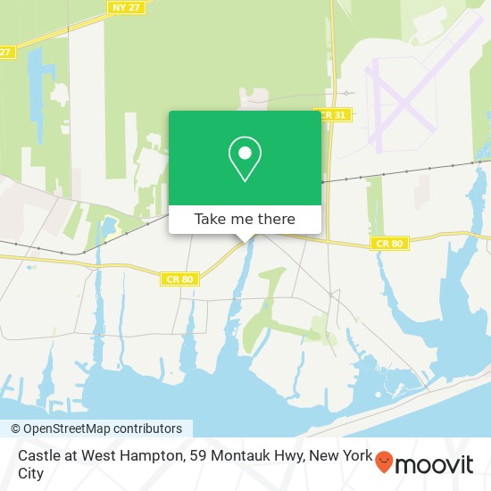 Mapa de Castle at West Hampton, 59 Montauk Hwy