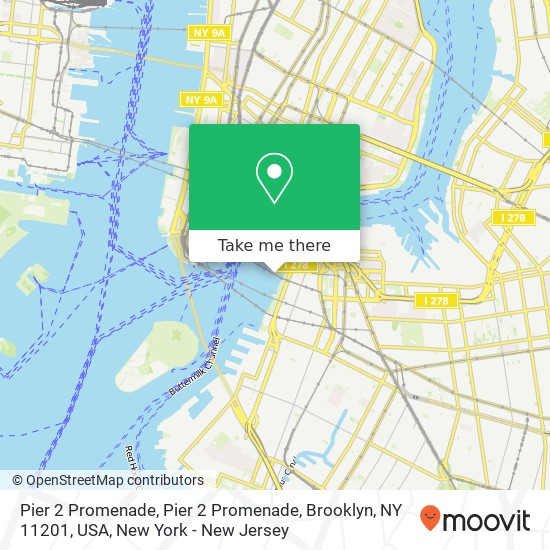 Mapa de Pier 2 Promenade, Pier 2 Promenade, Brooklyn, NY 11201, USA