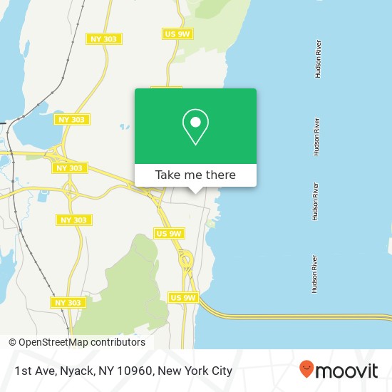 Mapa de 1st Ave, Nyack, NY 10960