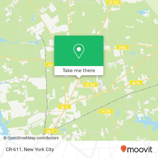 Mapa de CR-611, Bridgeton (STOW CREEK TWP), NJ 08302