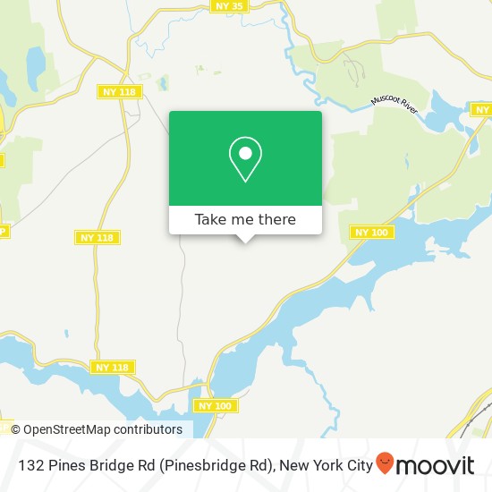 Mapa de 132 Pines Bridge Rd (Pinesbridge Rd), Katonah (Somers, Town of), NY 10536