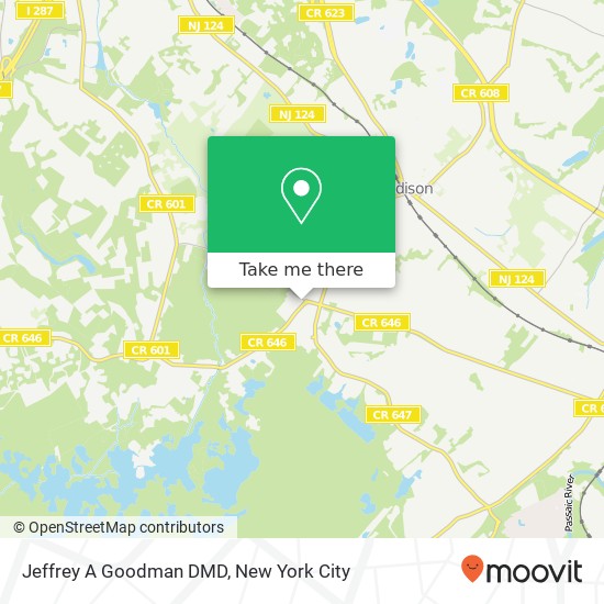 Mapa de Jeffrey A Goodman DMD, 661 Shunpike Rd