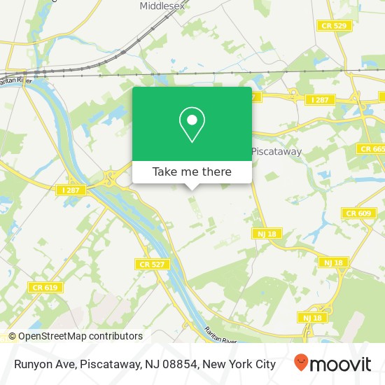 Mapa de Runyon Ave, Piscataway, NJ 08854
