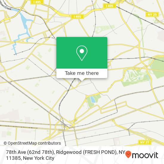 78th Ave (62nd 78th), Ridgewood (FRESH POND), NY 11385 map
