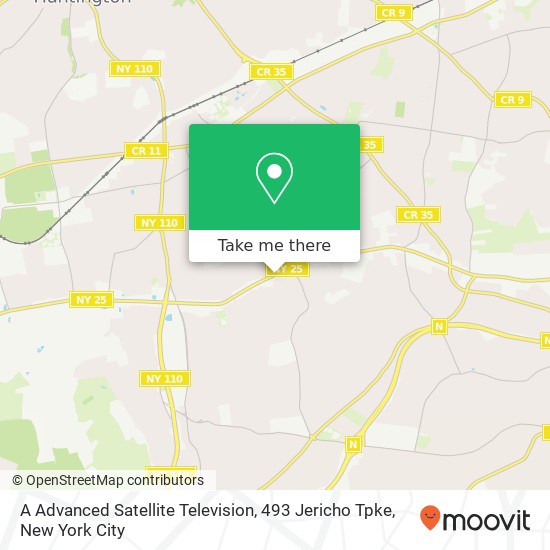 A Advanced Satellite Television, 493 Jericho Tpke map