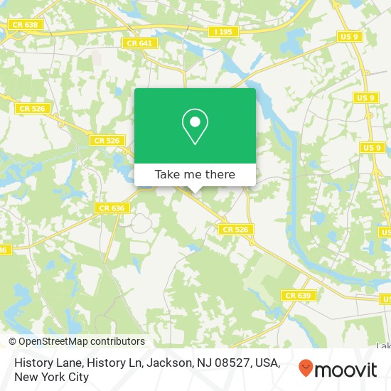 Mapa de History Lane, History Ln, Jackson, NJ 08527, USA