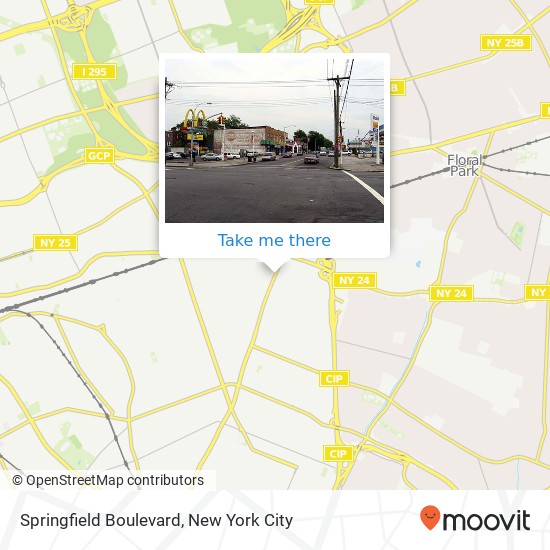 Mapa de Springfield Boulevard, Springfield Blvd, Queens Village, NY 11429, USA