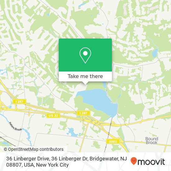 36 Linberger Drive, 36 Linberger Dr, Bridgewater, NJ 08807, USA map